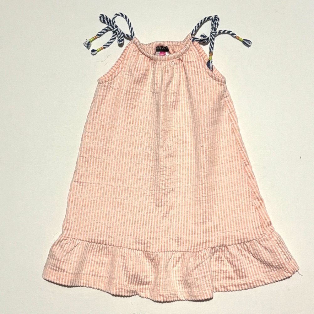 Vince Camuto girls 4 Pink and White Seersucker Sundress